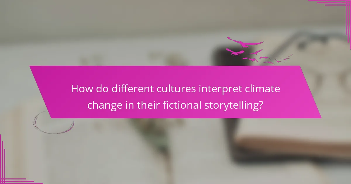 How do different cultures interpret climate change in their fictional storytelling?