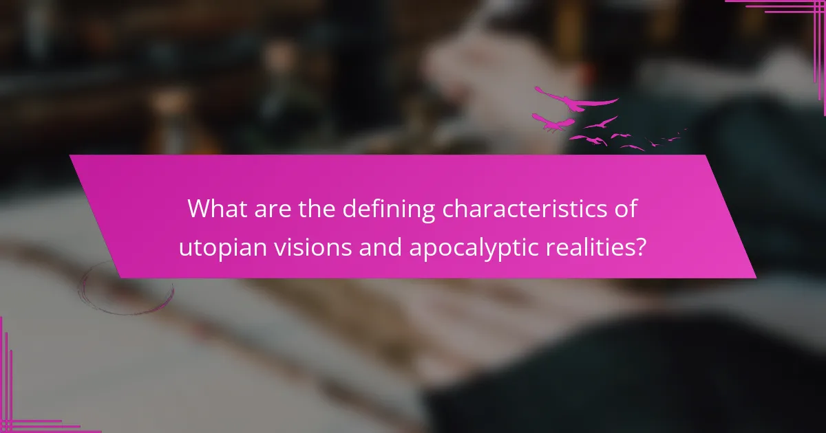 What are the defining characteristics of utopian visions and apocalyptic realities?