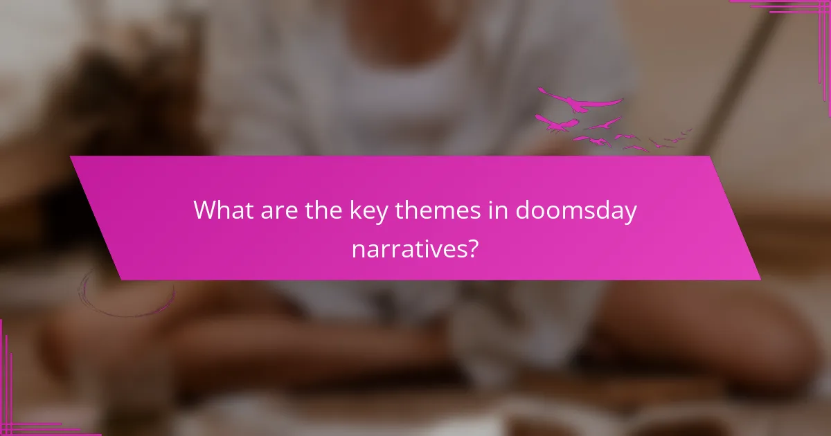 What are the key themes in doomsday narratives?