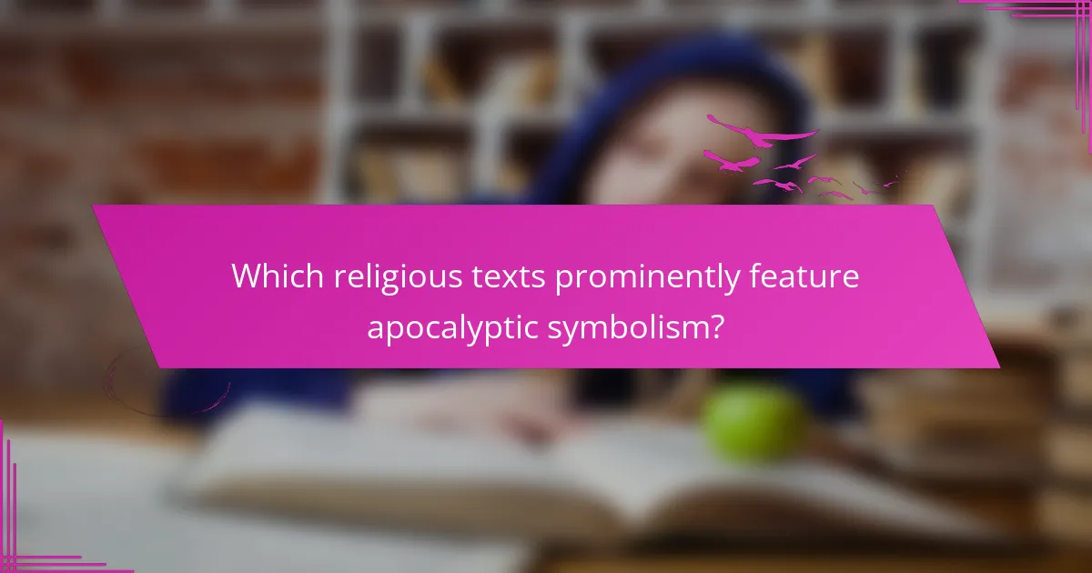 Which religious texts prominently feature apocalyptic symbolism?